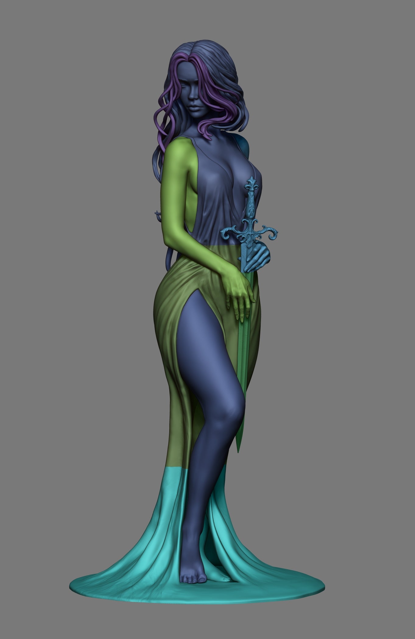 1:12 Lady of the Lake | 3D Printed Resin Garage Kit Figure | CA 3D Studios