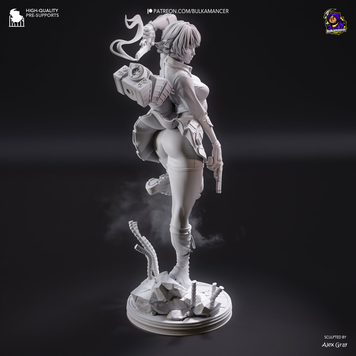 Gunslinger Lady | Resin Garage Kit Figure Game Fan Art | Bulkamancer Sculpts