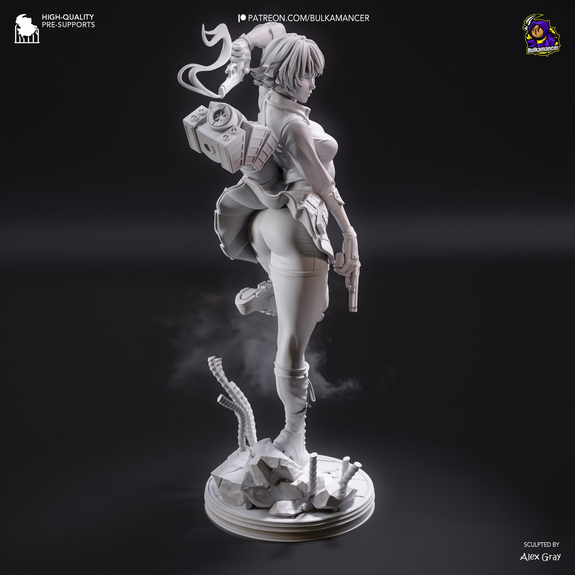Gunslinger Lady | Resin Garage Kit Figure Game Fan Art | Bulkamancer Sculpts