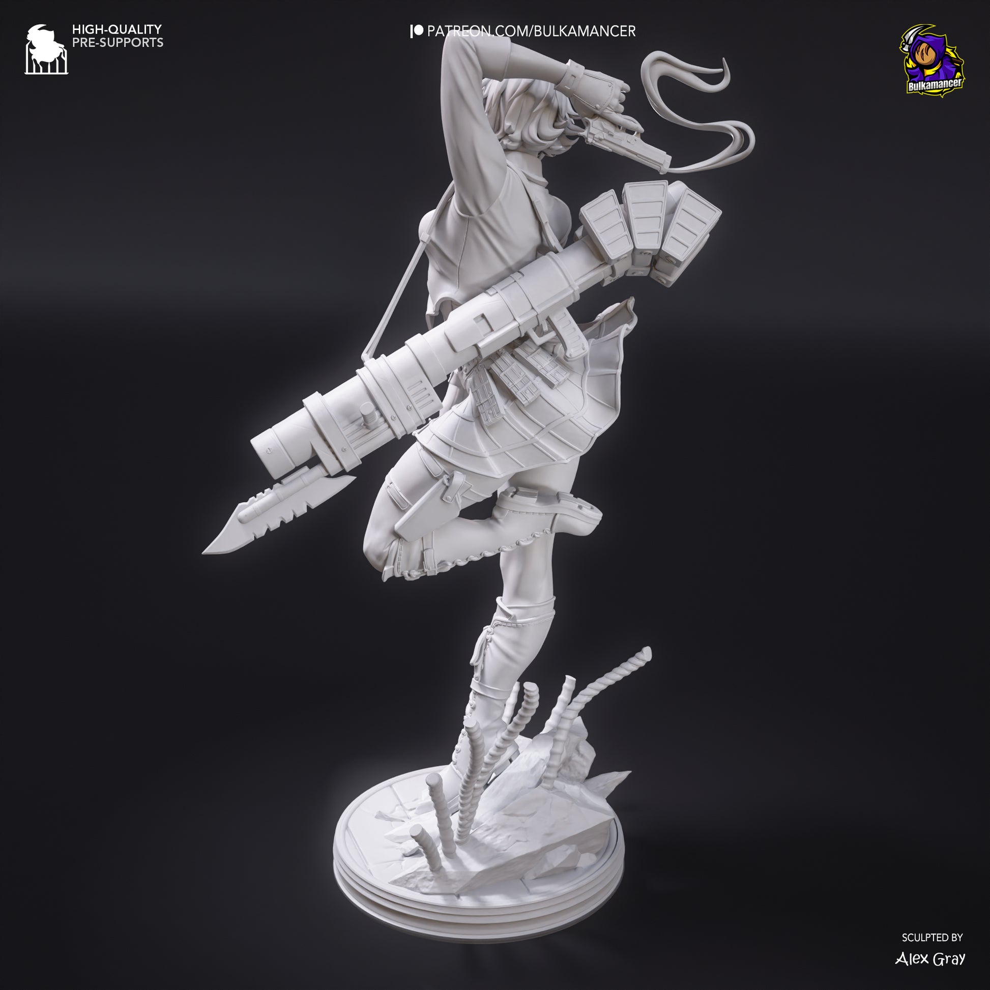 Gunslinger Lady | Resin Garage Kit Figure Game Fan Art | Bulkamancer Sculpts
