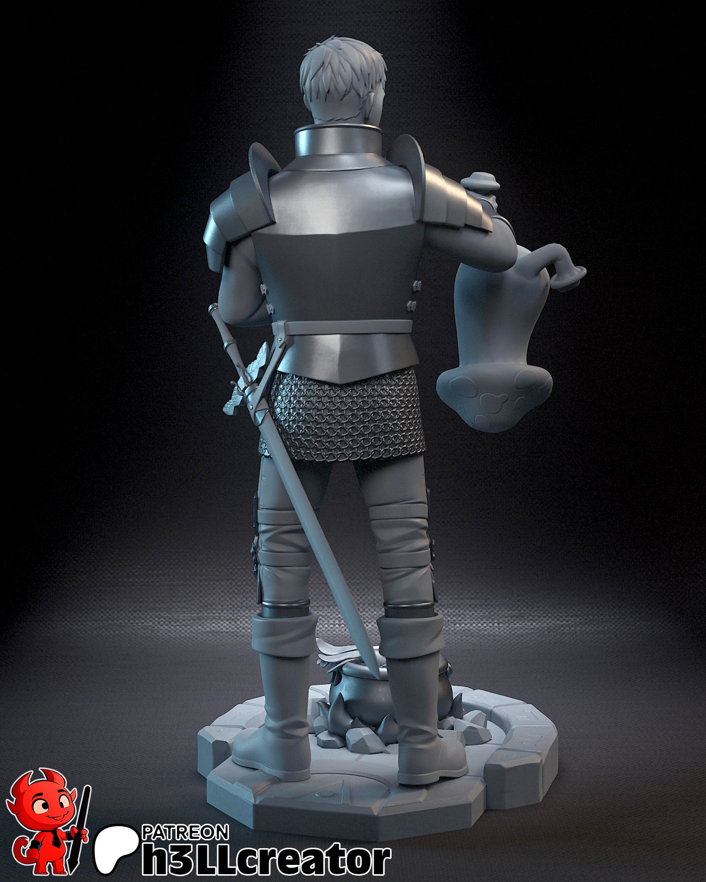 1:12 Culinary Crusader | Resin Garage Kit Figure Game Fan Art | h3LL creator