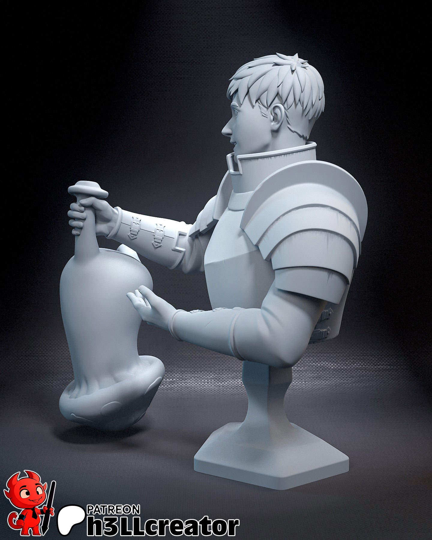 1:12 Culinary Crusader | Resin Garage Kit Figure Game Fan Art | h3LL creator