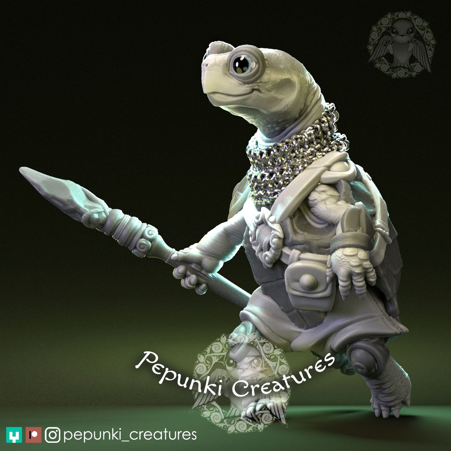 Land Turtle Warrior | Pepunki Creatures