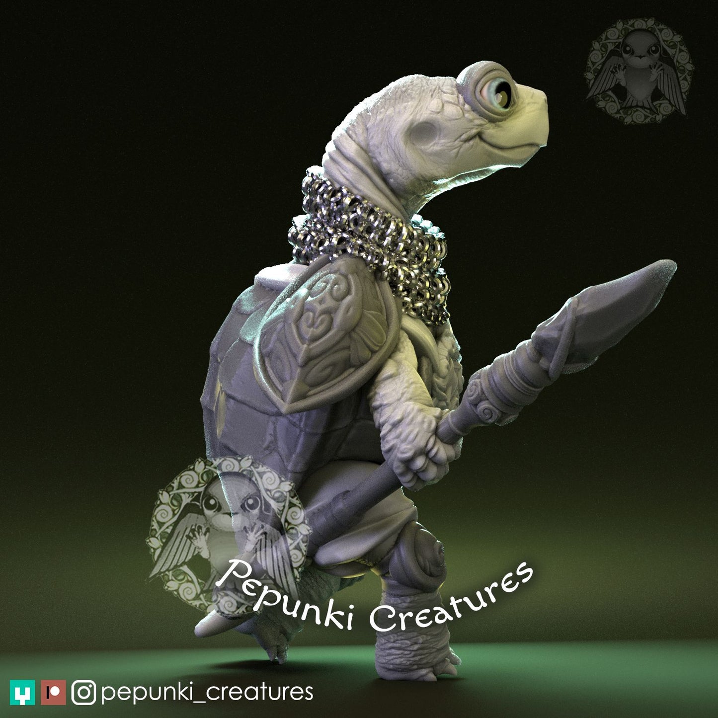 Land Turtle Warrior | Pepunki Creatures