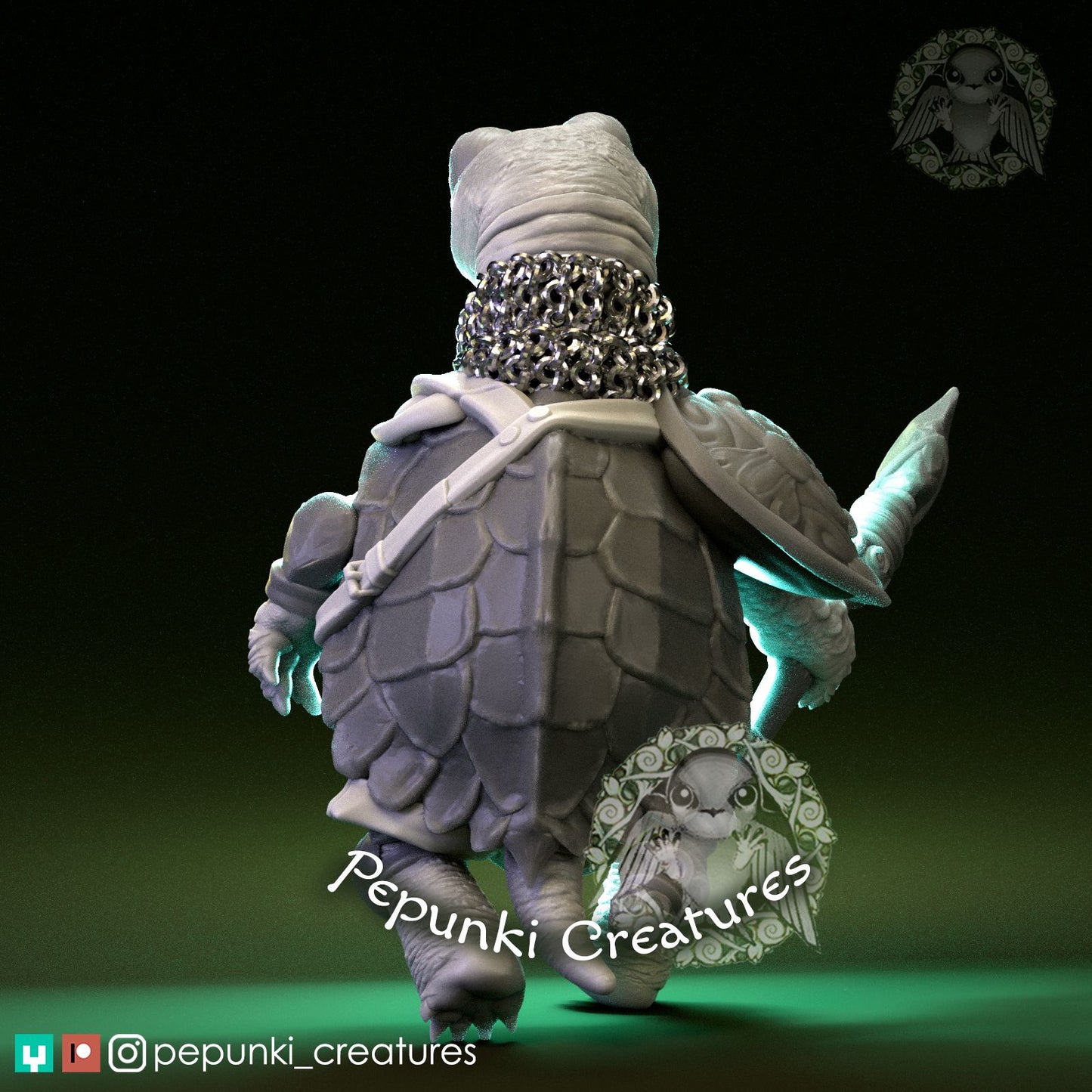 Land Turtle Warrior | Pepunki Creatures