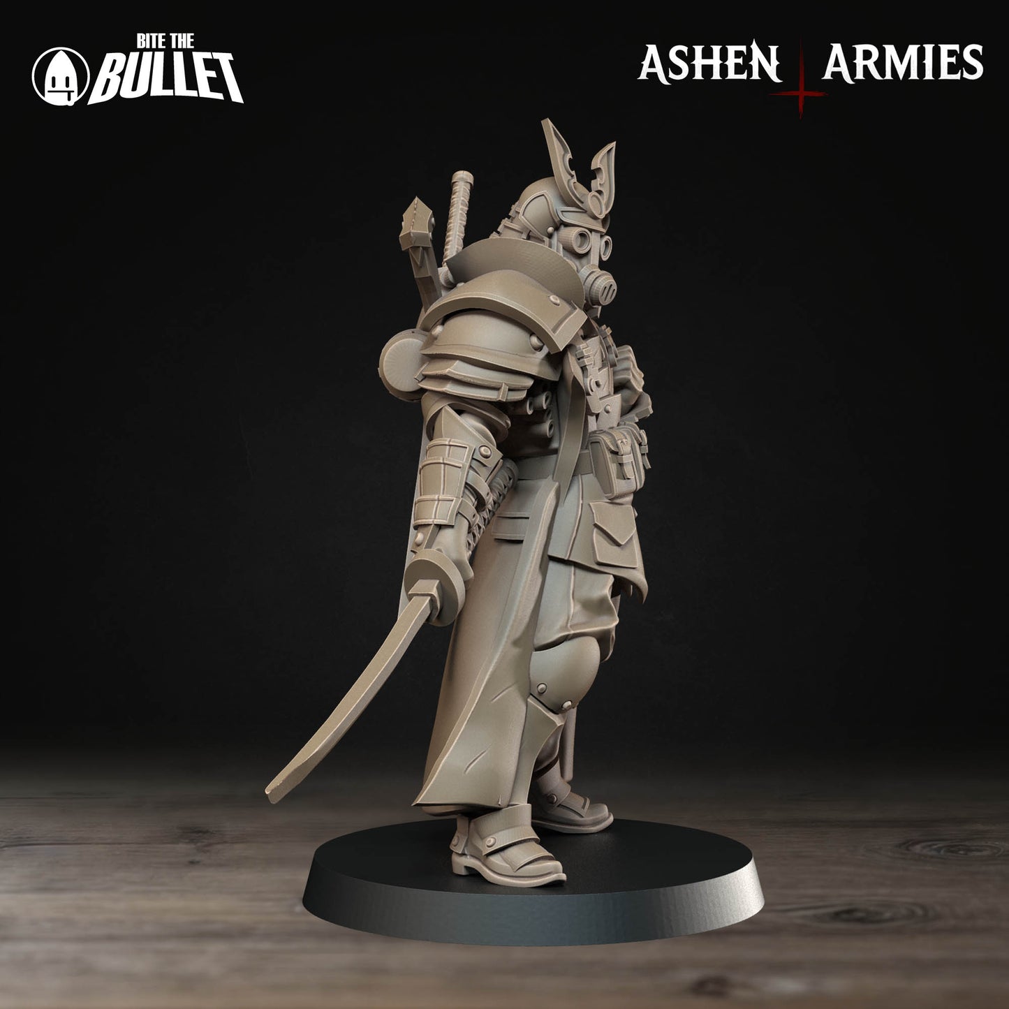 Bullet Crusade, Holy Shogunate, Lieutenant | D&D Pathfinder TTRPG Miniature | Bite the Bullet