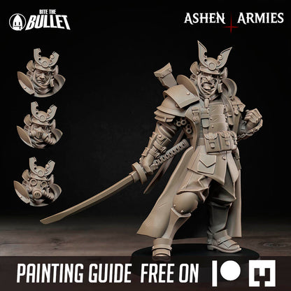 Bullet Crusade, Holy Shogunate, Lieutenant | D&D Pathfinder TTRPG Miniature | Bite the Bullet