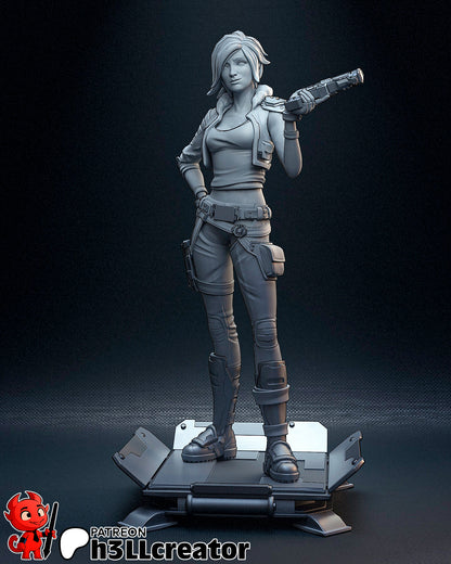 1:12 Crimson Siren | Resin Garage Kit Figure Game Fan Art | h3LL creator