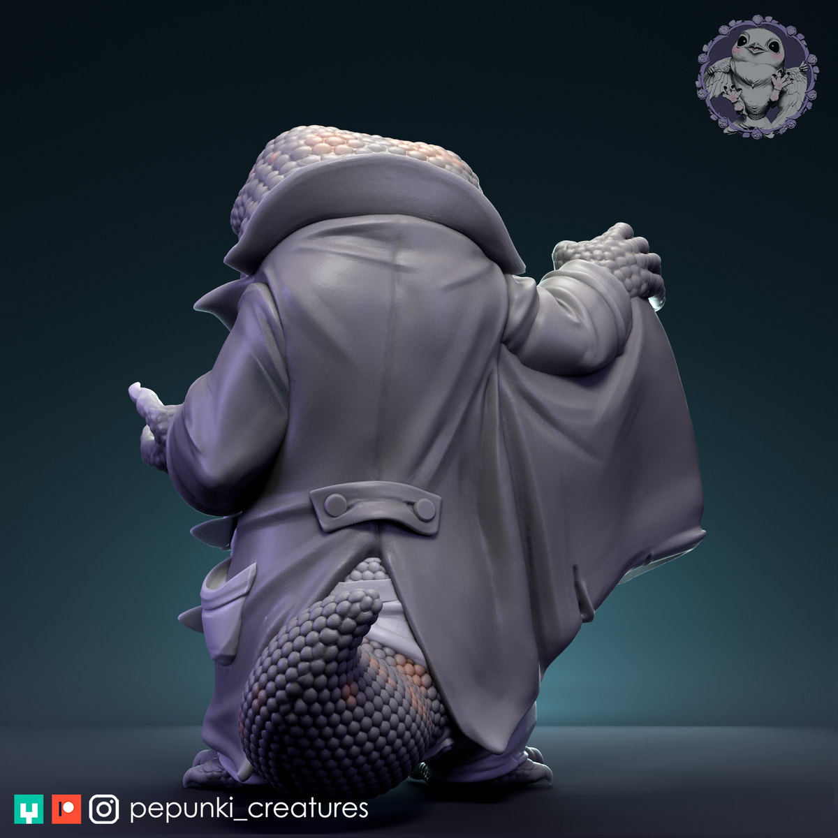 Gila Monster Lizard Smuggler | D&D Humblewood TTRPG Miniature | Pepunki Creatures
