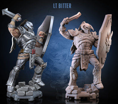 Battler Knight | D&D TTRPG Miniature | Dragun Studios