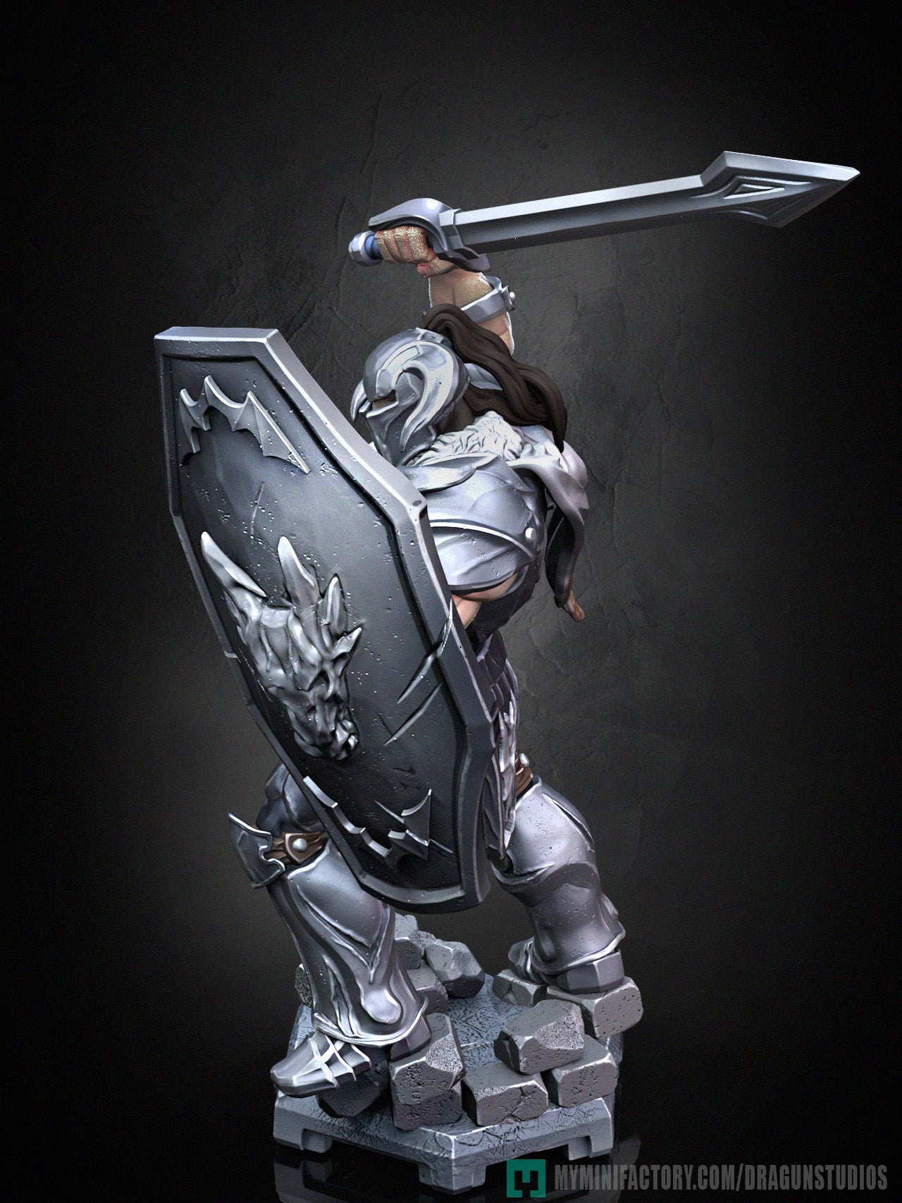 Battler Knight | D&D TTRPG Miniature | Dragun Studios