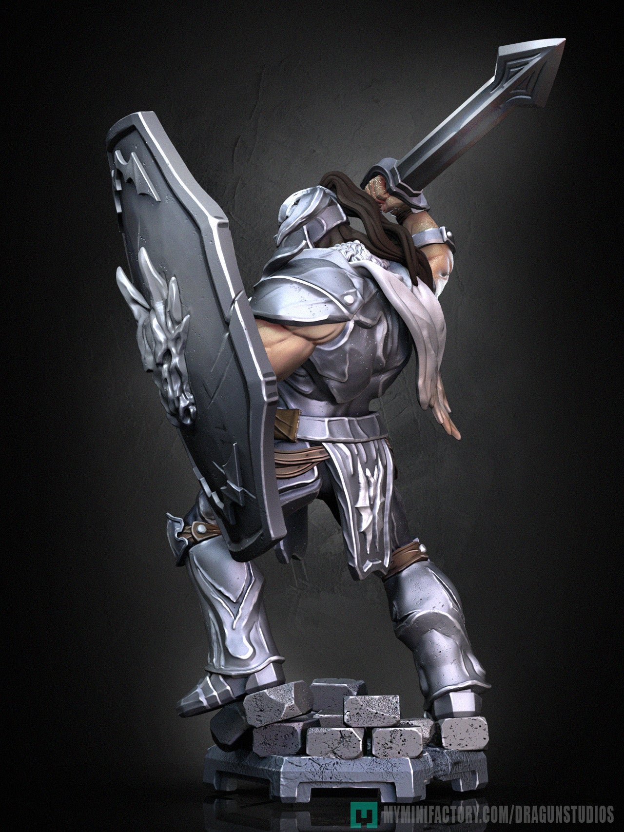 Battler Knight | D&D TTRPG Miniature | Dragun Studios