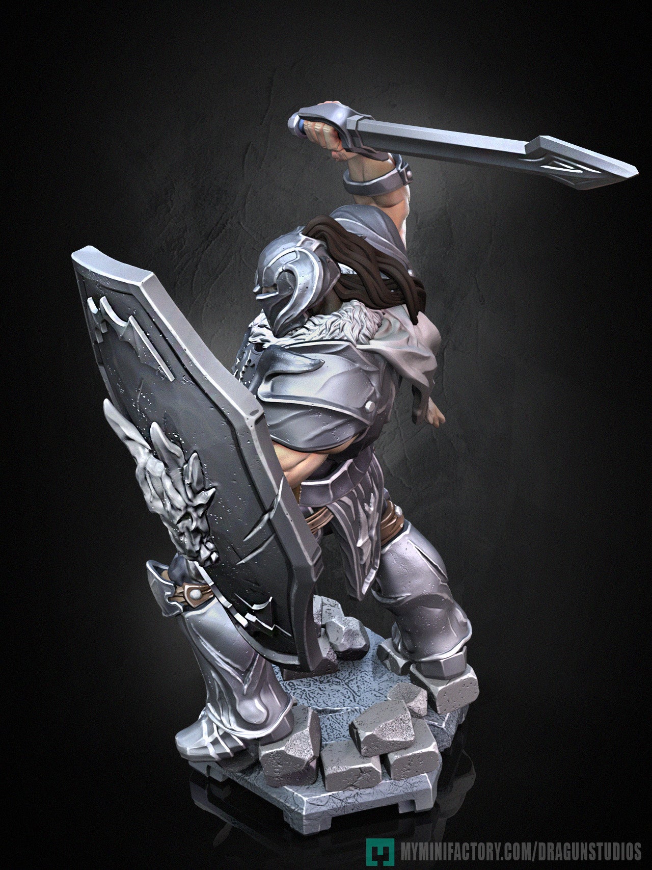 Battler Knight | D&D TTRPG Miniature | Dragun Studios
