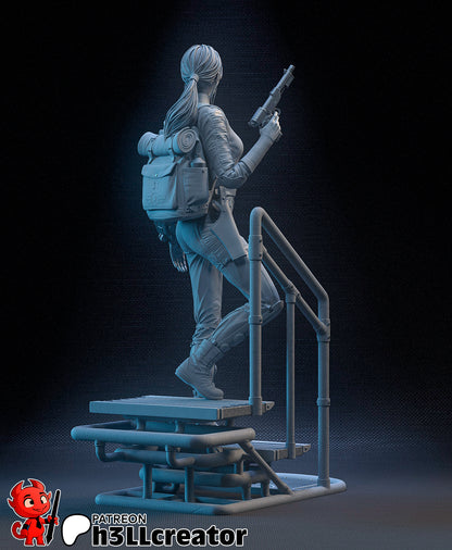 1:12 Atomic Nomad | Resin Garage Kit Figure Game Fan Art | h3LL creator