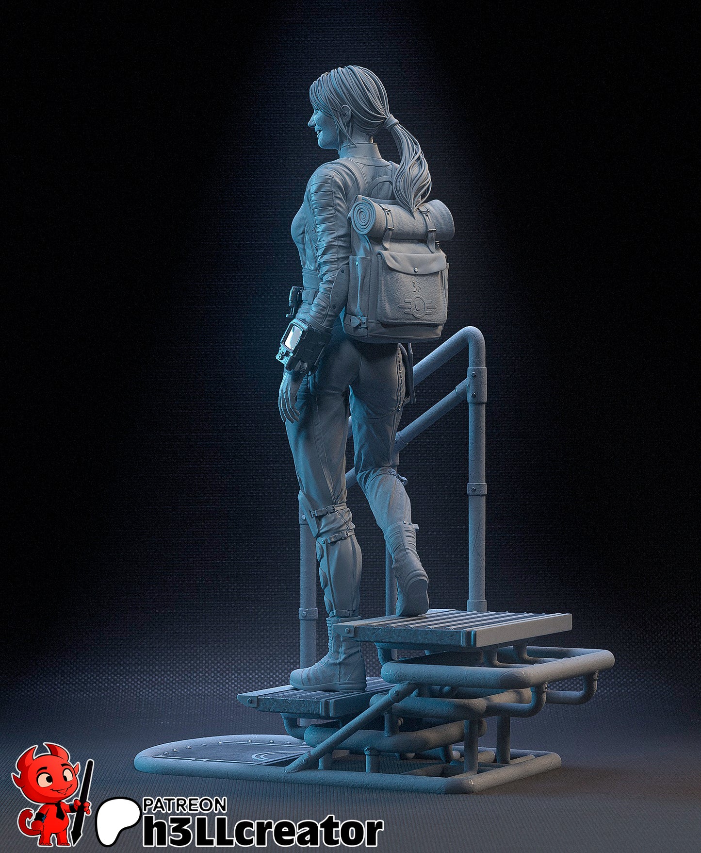 1:12 Atomic Nomad | Resin Garage Kit Figure Game Fan Art | h3LL creator