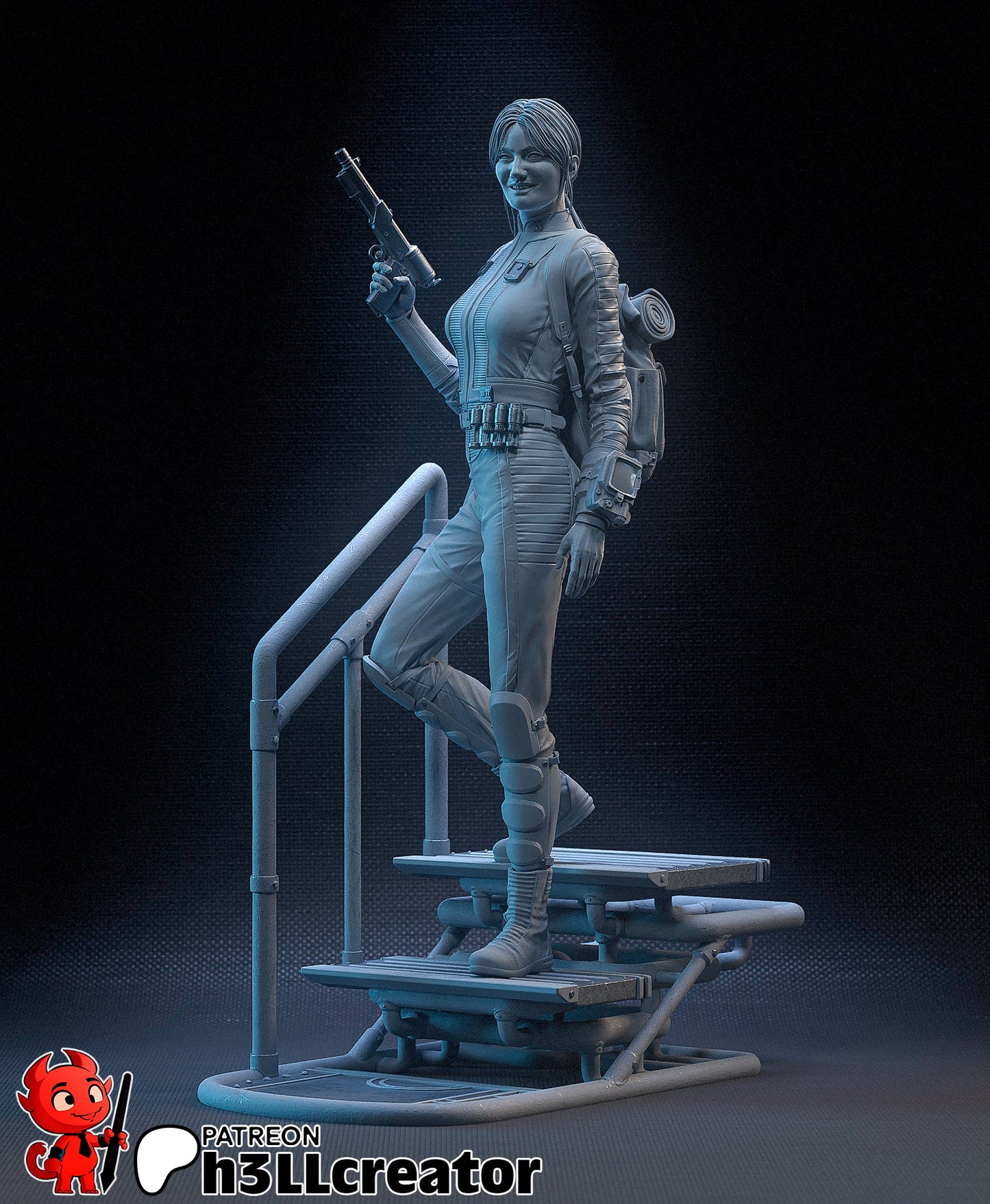 1:12 Atomic Nomad | Resin Garage Kit Figure Game Fan Art | h3LL creator
