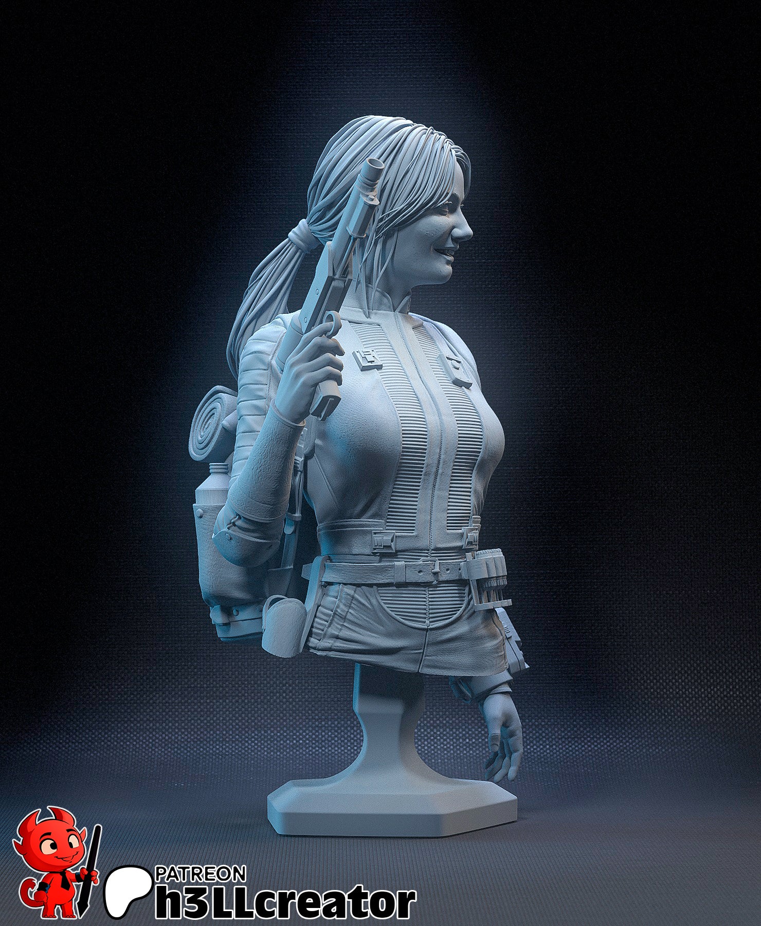 1:12 Atomic Nomad | Resin Garage Kit Figure Game Fan Art | h3LL creator