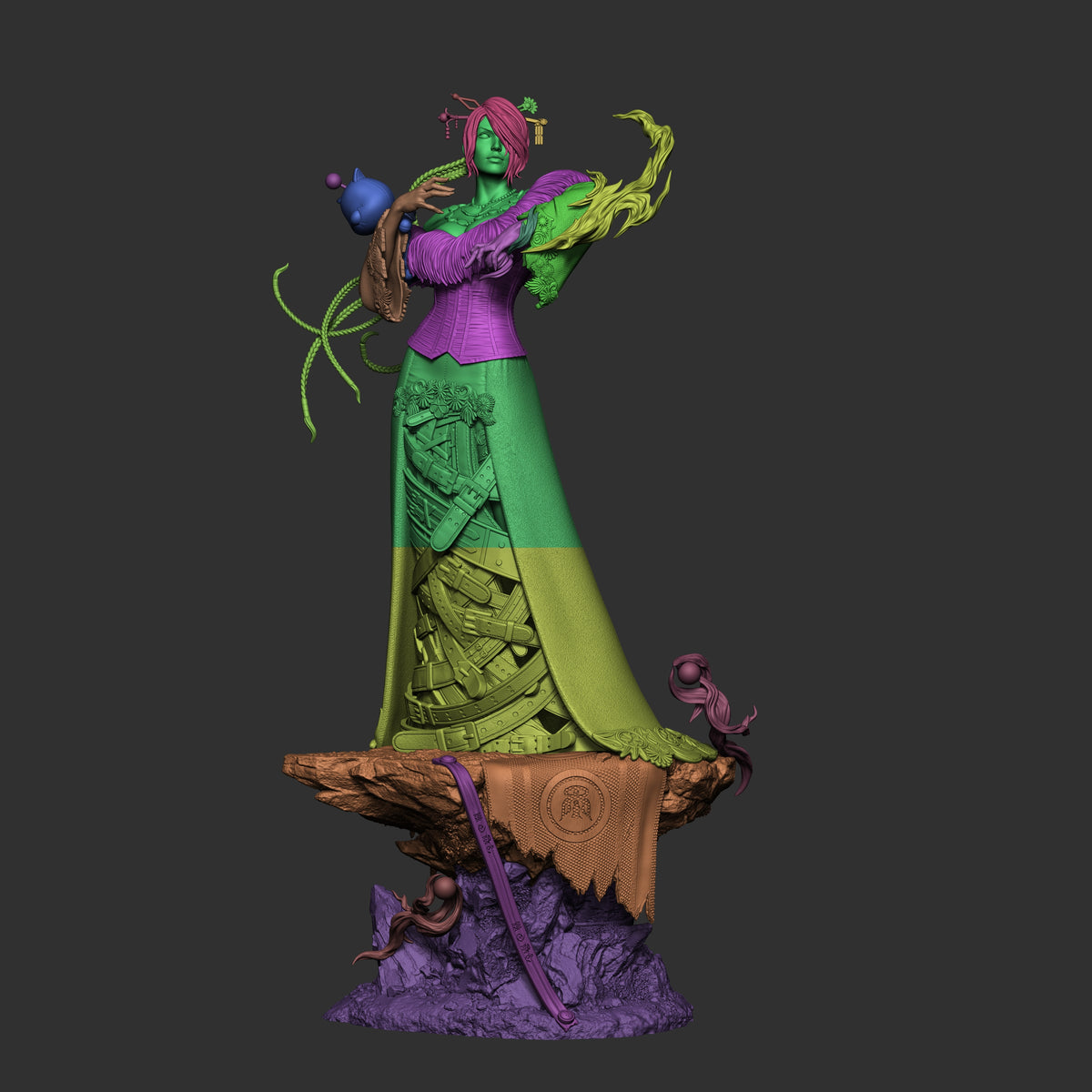 1:12 Elemental Sorceress | 3D Print Resin Garage Kit Figure | CA 3D Studios