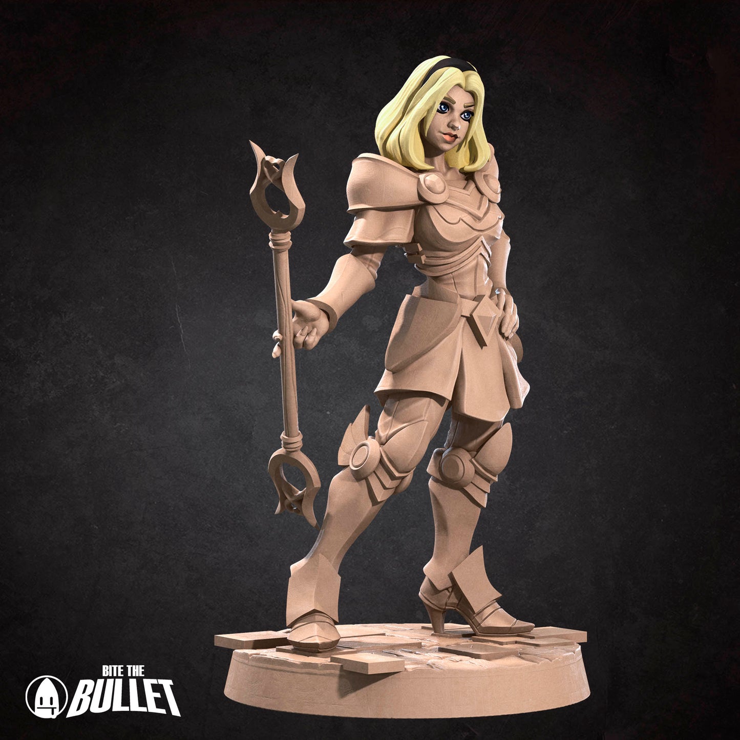 Luminosity Lady D&D TTRPG miniature by Tattles Told 3D, featuring a detailed figure with flowing robes and mystical aura.