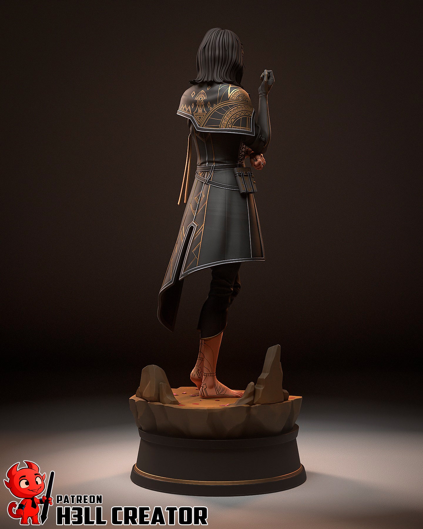 1:12 Tattooed Duelist | Resin Garage Kit Figure Game Fan Art | h3LL creator