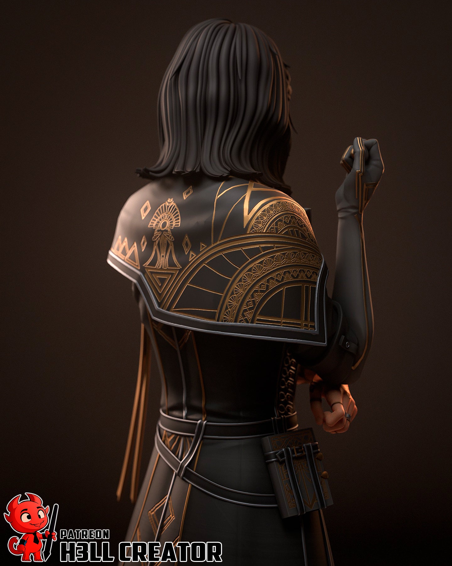 1:12 Tattooed Duelist | Resin Garage Kit Figure Game Fan Art | h3LL creator