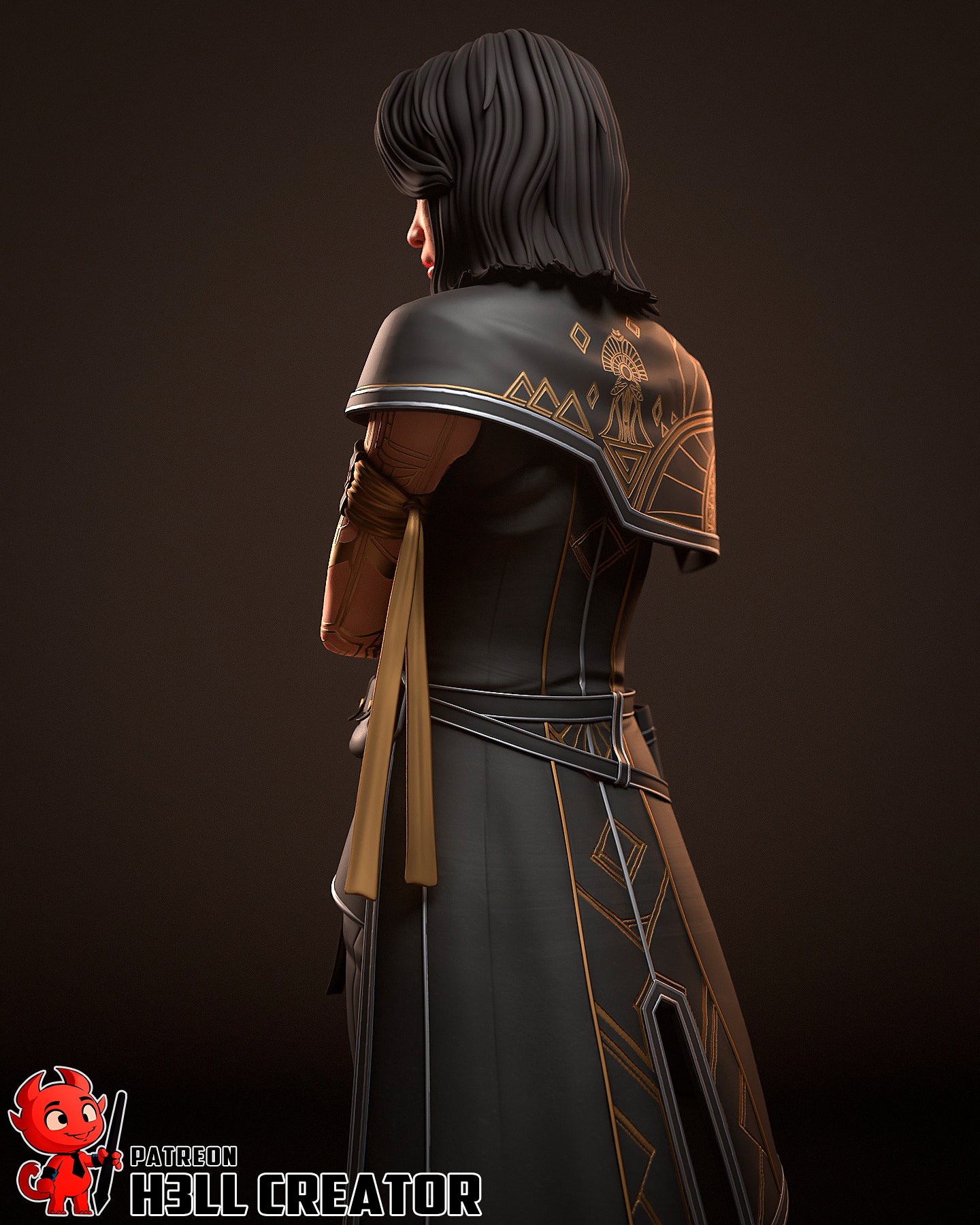 1:12 Tattooed Duelist | Resin Garage Kit Figure Game Fan Art | h3LL creator