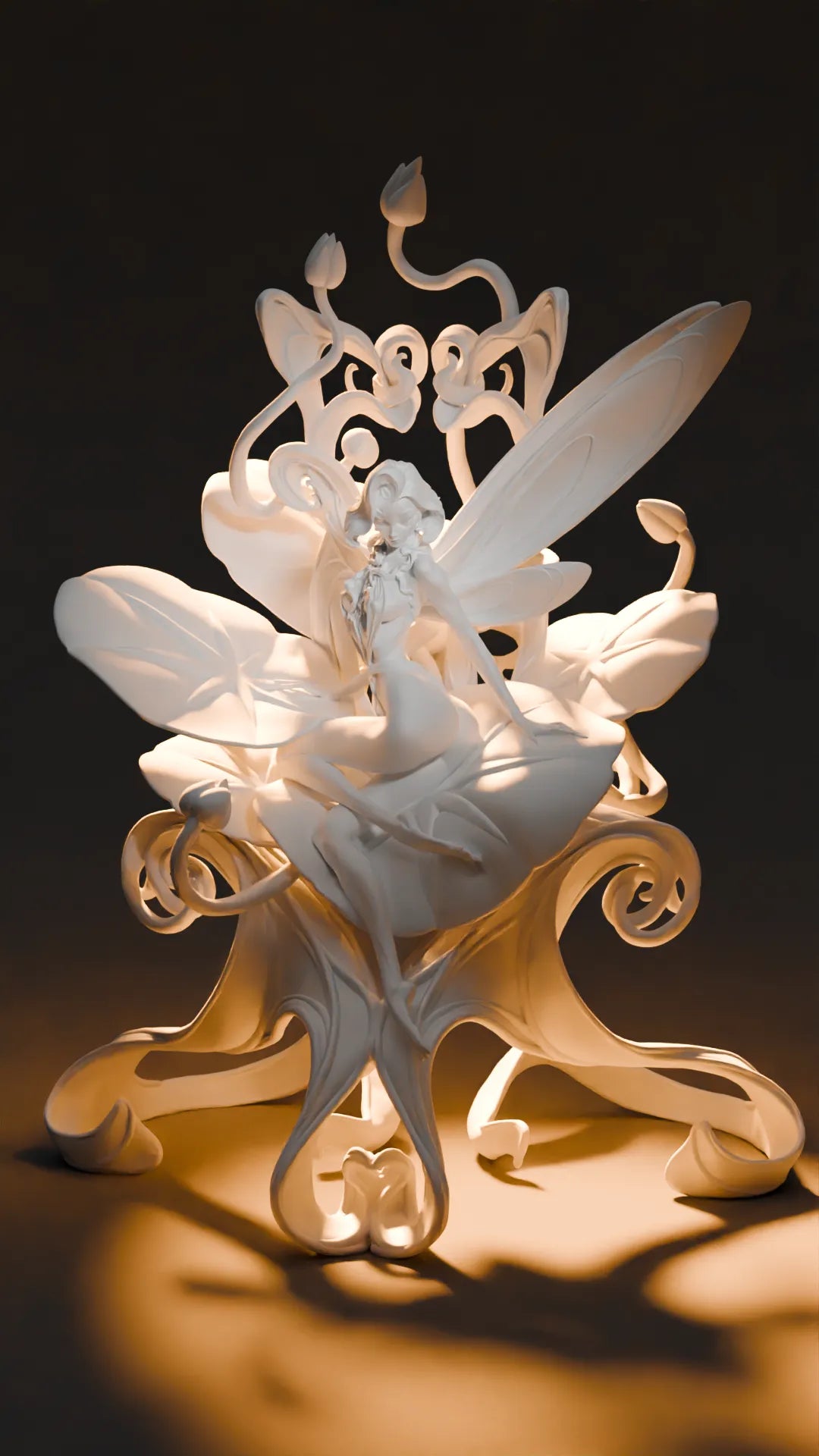 Lyraeth of the Aurum Realm, Beautiful Faeries | Resin Garage Kit Pin Up Figure Statue | Blackthorn Miniatures