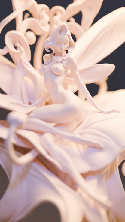 Lyraeth of the Aurum Realm, Beautiful Faeries | Resin Garage Kit Pin Up Figure Statue | Blackthorn Miniatures