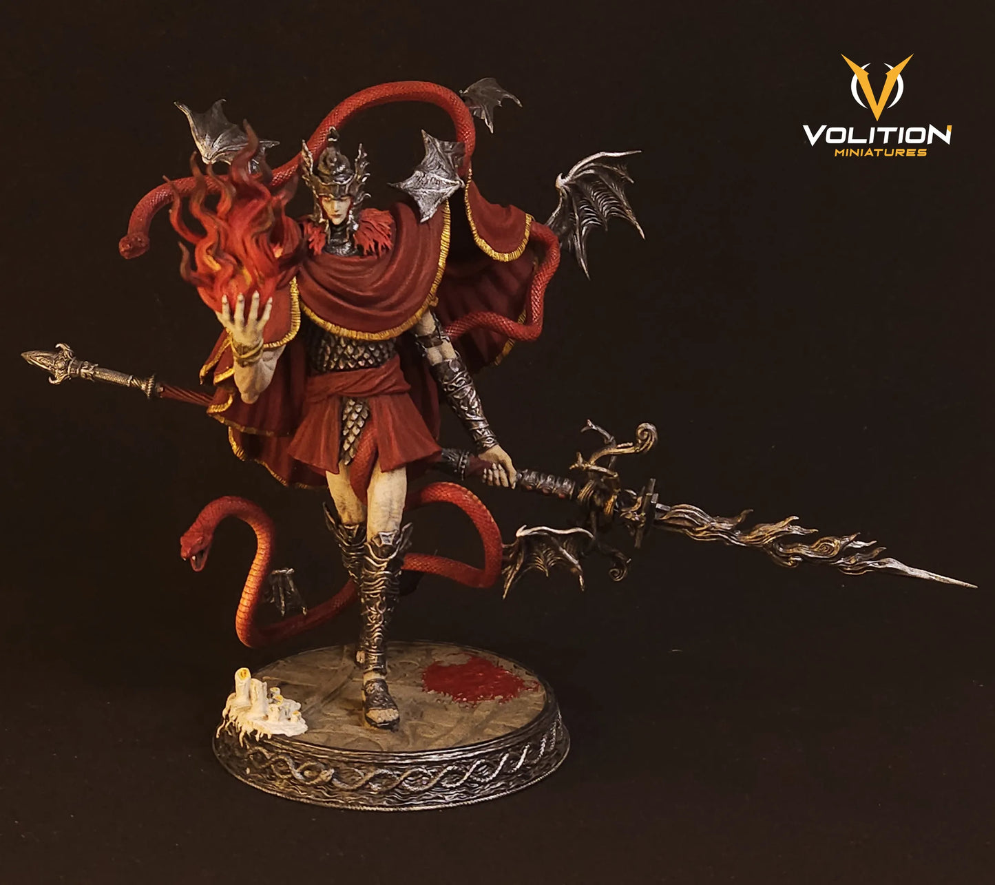Mezrak, the Flamepiercer Serpent | Gaming Miniature or Display Garage Kit | Volition Miniatures