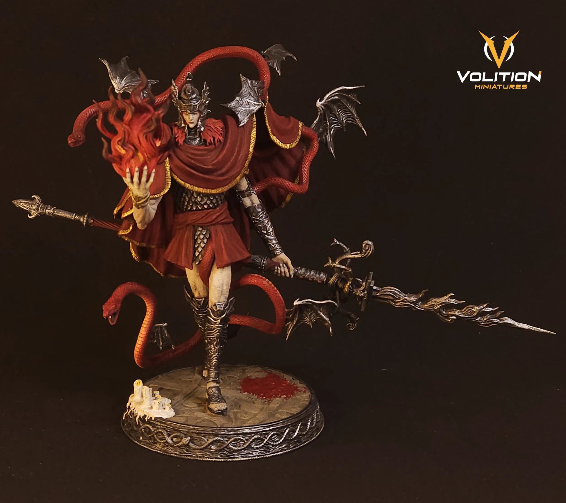 Mezrak, the Flamepiercer Serpent | Gaming Miniature or Display Garage Kit | Volition Miniatures