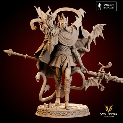 Mezrak, the Flamepiercer Serpent | Gaming Miniature or Display Garage Kit | Volition Miniatures