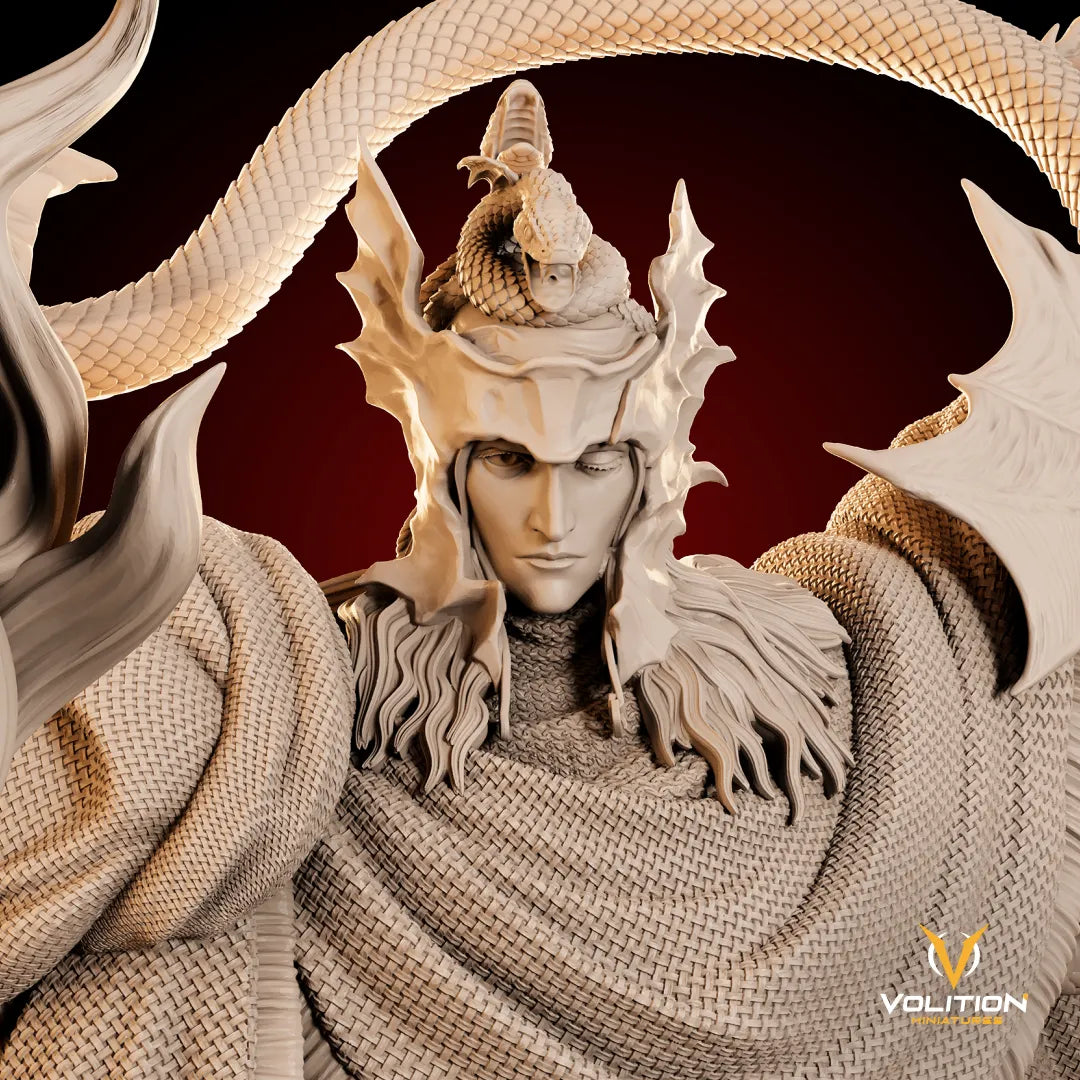 Mezrak, the Flamepiercer Serpent | Gaming Miniature or Display Garage Kit | Volition Miniatures