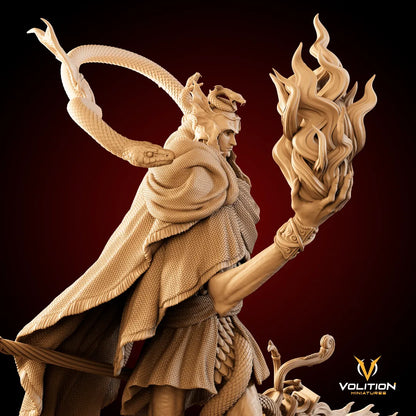 Mezrak, the Flamepiercer Serpent | Gaming Miniature or Display Garage Kit | Volition Miniatures