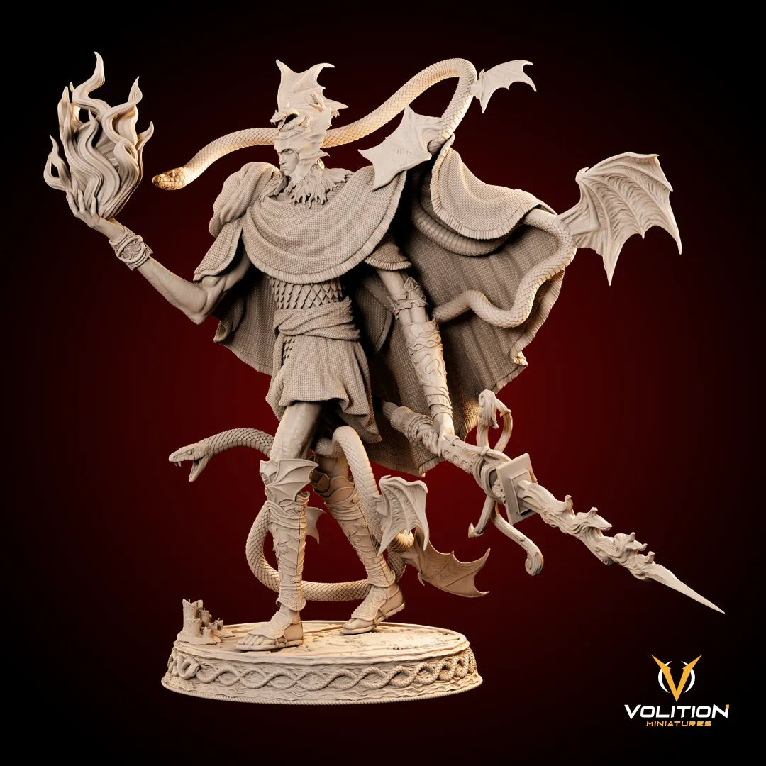 Mezrak, the Flamepiercer Serpent | Gaming Miniature or Display Garage Kit | Volition Miniatures