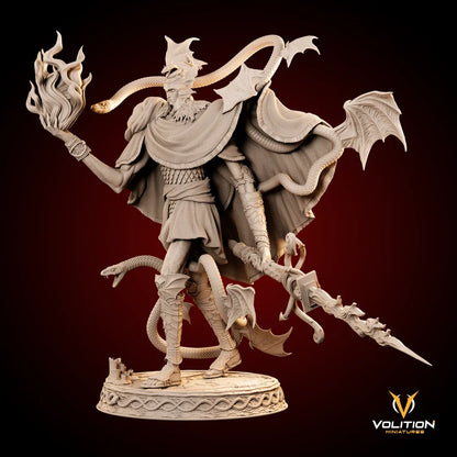 Mezrak, the Flamepiercer Serpent | Gaming Miniature or Display Garage Kit | Volition Miniatures