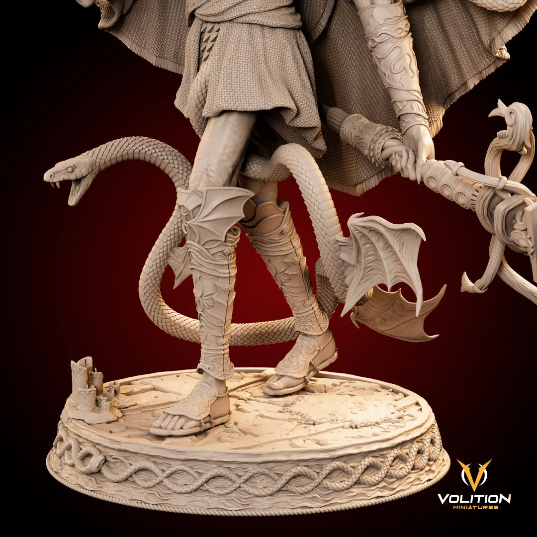 Mezrak, the Flamepiercer Serpent | Gaming Miniature or Display Garage Kit | Volition Miniatures
