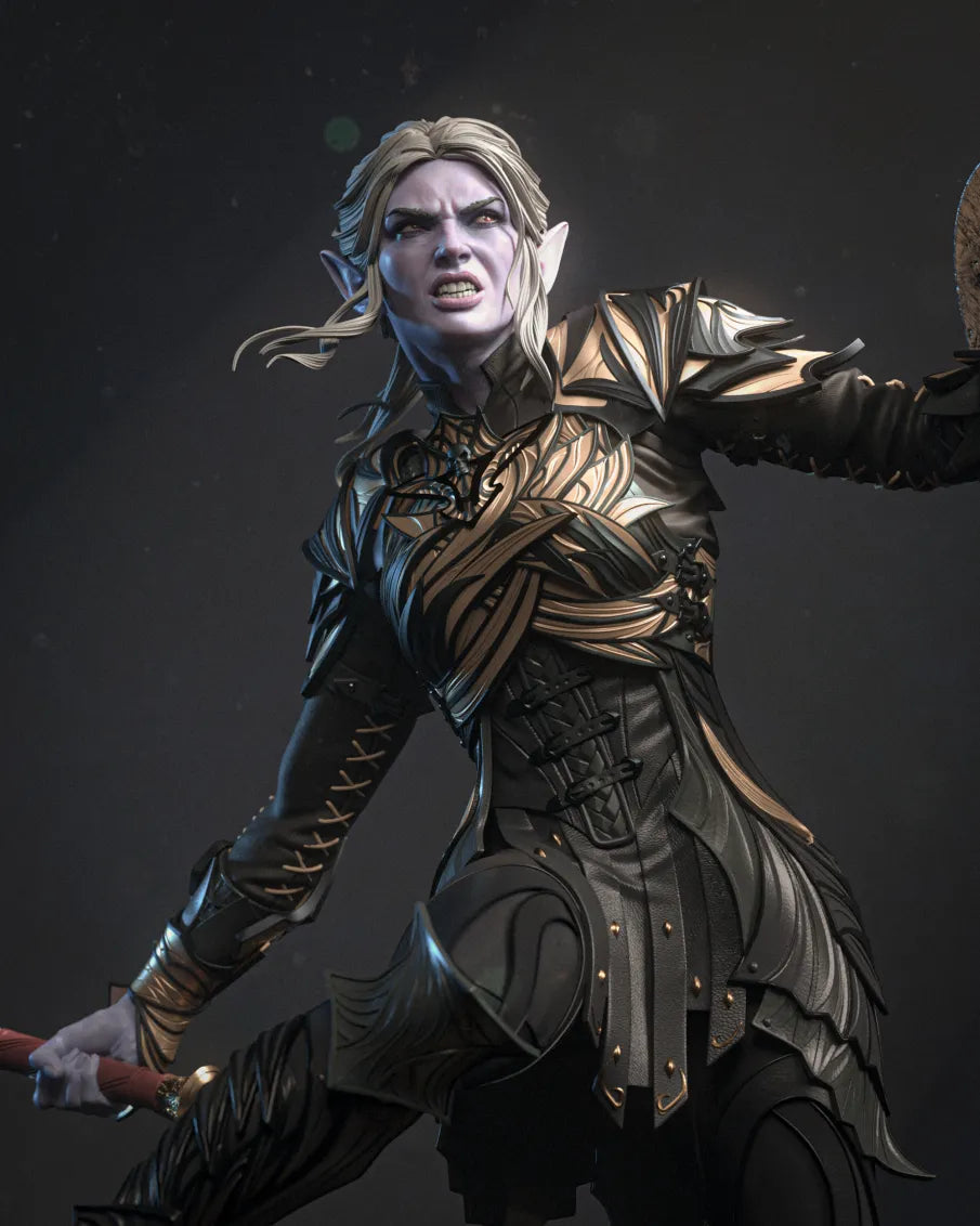 1:12 Drow Paladin | 3D Print Resin Garage Kit Figure | CA 3D Studios