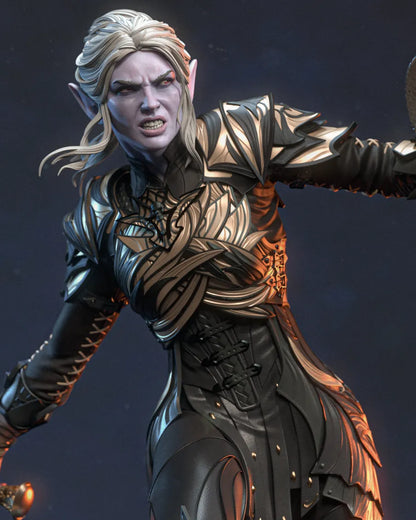1:12 Drow Paladin | 3D Print Resin Garage Kit Figure | CA 3D Studios