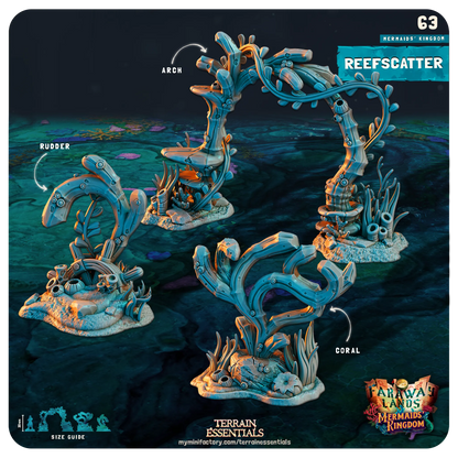 Mermaids Kingdom Set | TTRPG Scatter Diorama Dollhouse Miniature | Terrain Essentials