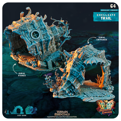 Mermaids Kingdom Set | TTRPG Scatter Diorama Dollhouse Miniature | Terrain Essentials