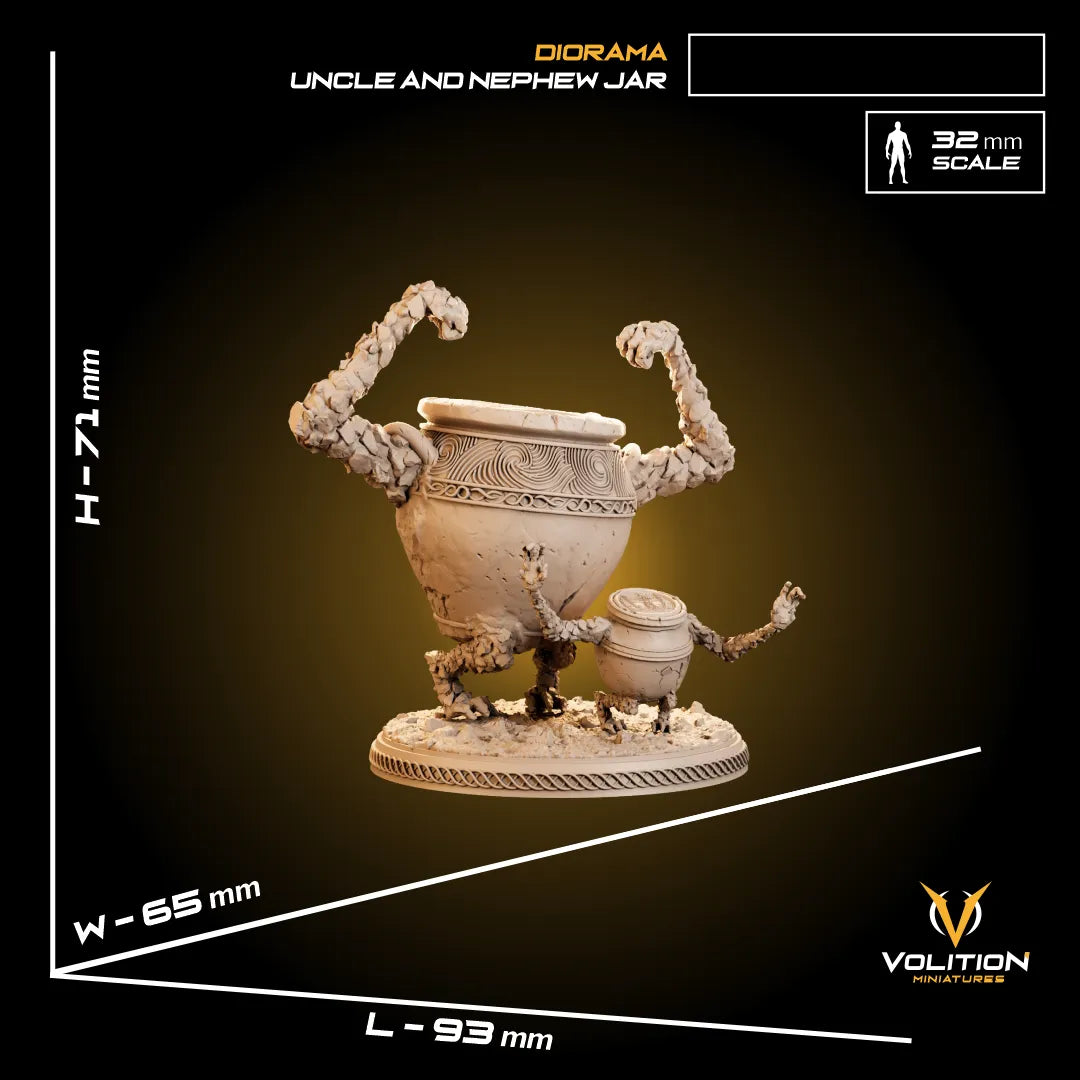 Uncle & Nephew, Alexander & Jar Bairn | Gaming Miniature TTRPG D&D | Volition Miniatures