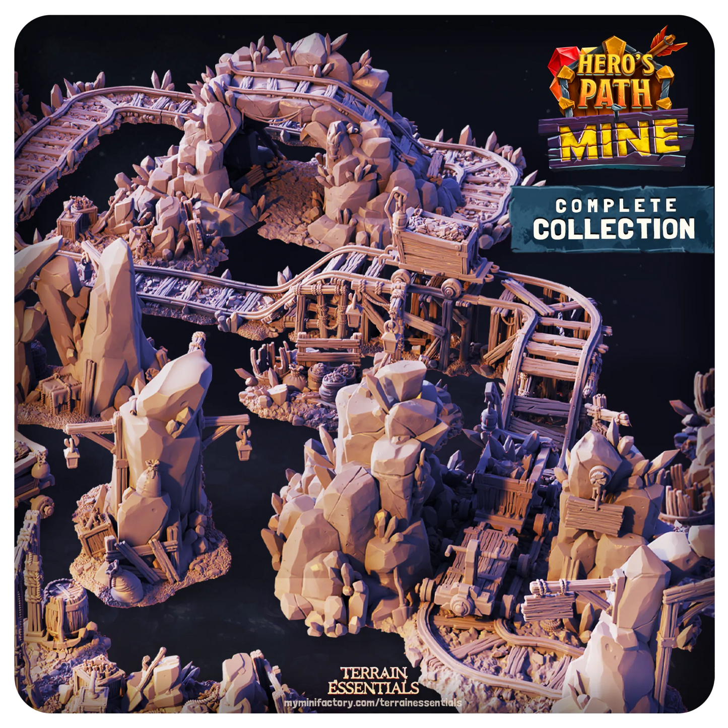 Mines Set | TTRPG Scatter Diorama Dollhouse Miniature | Terrain Essentials