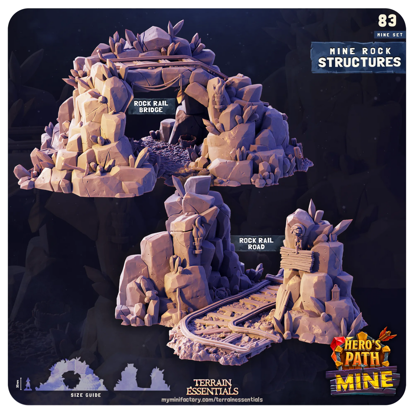 Mines Set | TTRPG Scatter Diorama Dollhouse Miniature | Terrain Essentials