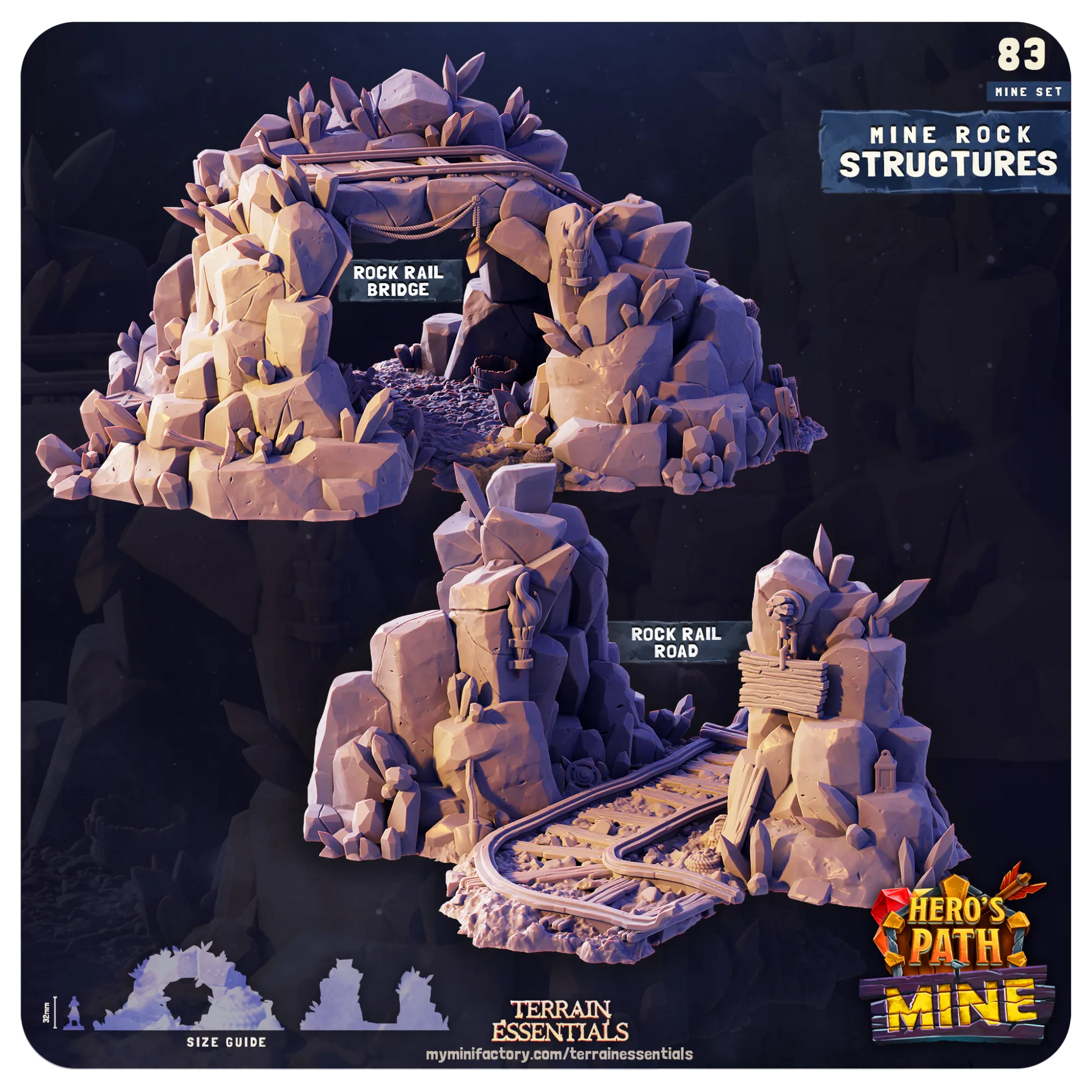 Mines Set | TTRPG Scatter Diorama Dollhouse Miniature | Terrain Essentials