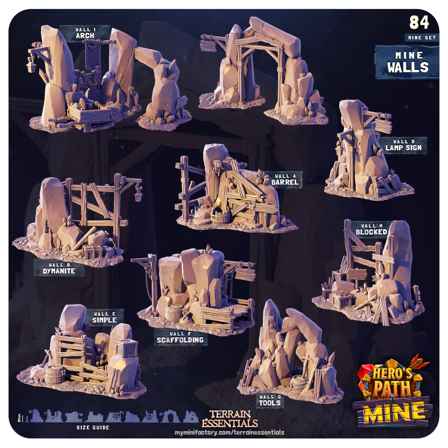 Mines Set | TTRPG Scatter Diorama Dollhouse Miniature | Terrain Essentials