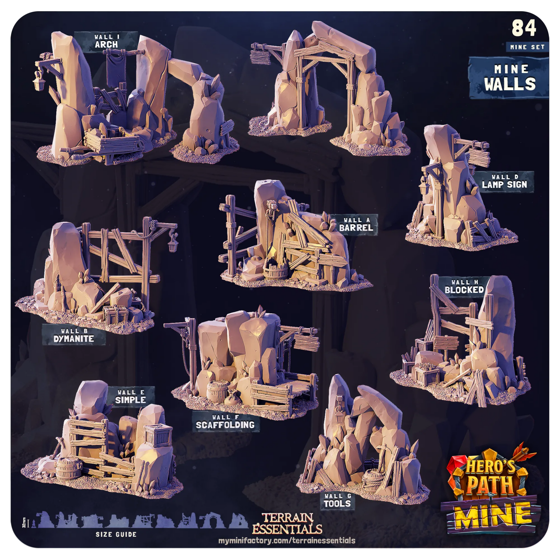 Mines Set | TTRPG Scatter Diorama Dollhouse Miniature | Terrain Essentials