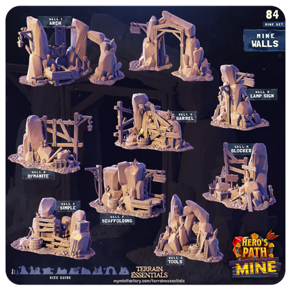 Mines Set | TTRPG Scatter Diorama Dollhouse Miniature | Terrain Essentials