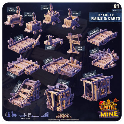 Mines Set | TTRPG Scatter Diorama Dollhouse Miniature | Terrain Essentials