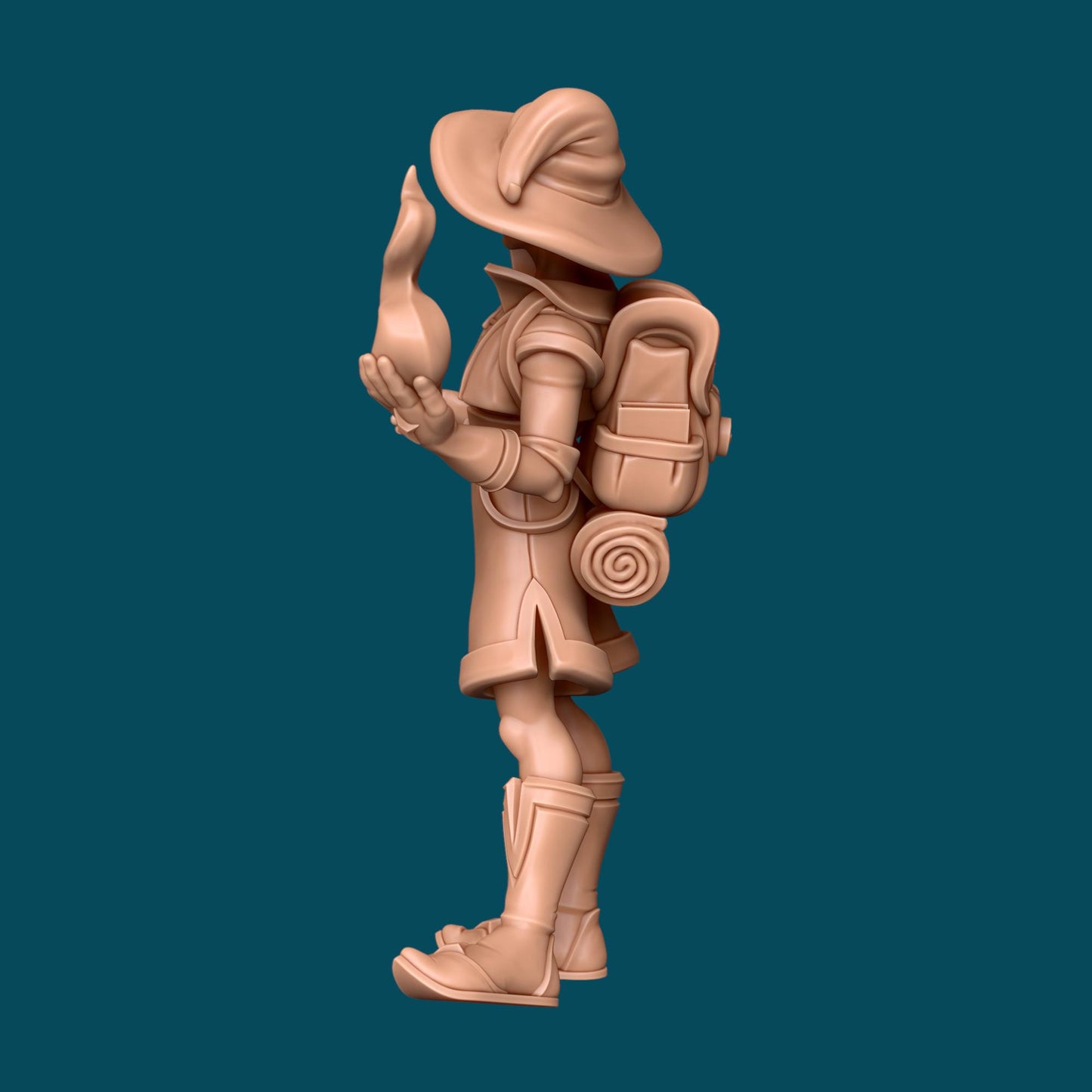 Magic, Half-Orc Wizard + Might, Fawn Warrior | Couple | TTRPG D&D Miniature | Awkward Penguin Minis