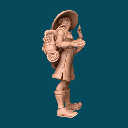 Magic, Half-Orc Wizard + Might, Fawn Warrior | Couple | TTRPG D&D Miniature | Awkward Penguin Minis